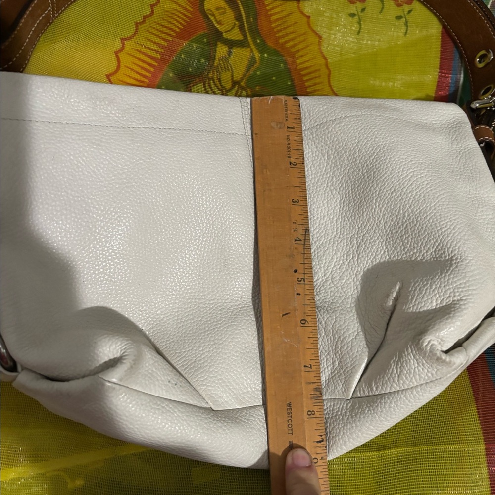 Coach White Leather Hobo Bag